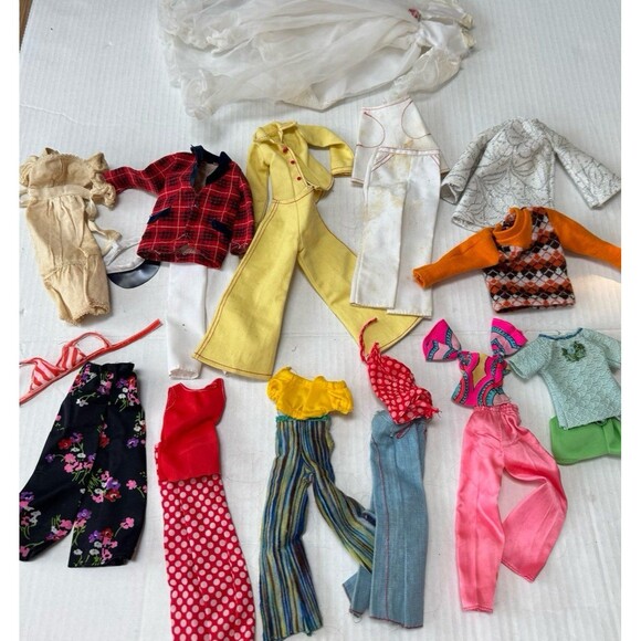 LARGE LOT - VINTAGE BARBIE KEN CLOTHES 1970's 23 PIECE LOT SEE PICS - Picture 1 of 12
